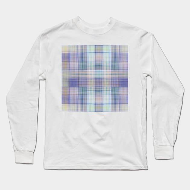 Scottish tartan pattern deconstructed Long Sleeve T-Shirt by oknoki